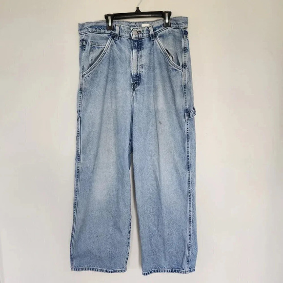 Levi's L2 White Tab Straight Leg Baggy Loose Carpenter Jeans Size 33x30 - Picture 1 of 11